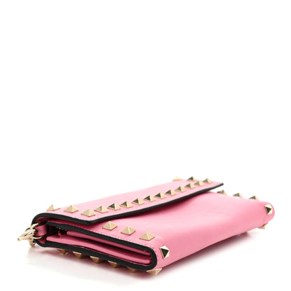 Valentino Garavani Vitello Rockstud Wristlet Travel Wallet Ninphea 4 of 10