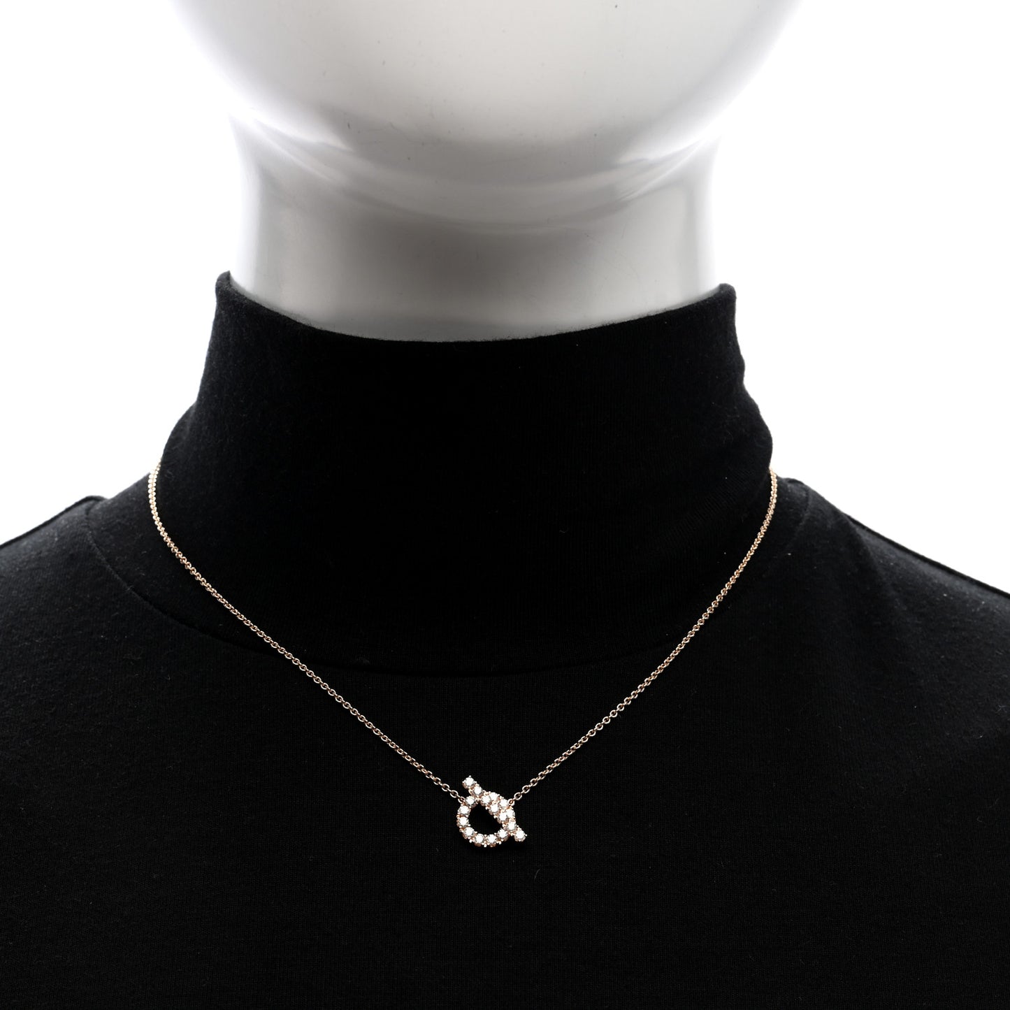 18K Rose Gold Diamond Finesse Pendant Necklace