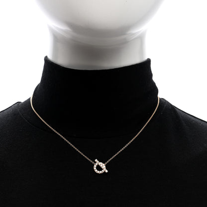 Hermes 18K Rose Gold Diamond Finesse Pendant Necklace 2 of 6