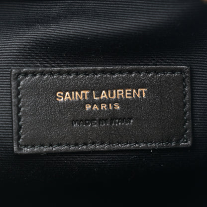 Saint Laurent Lambskin Matelasse Monogram Joe Nano Bucket Bag Black 6 of 11