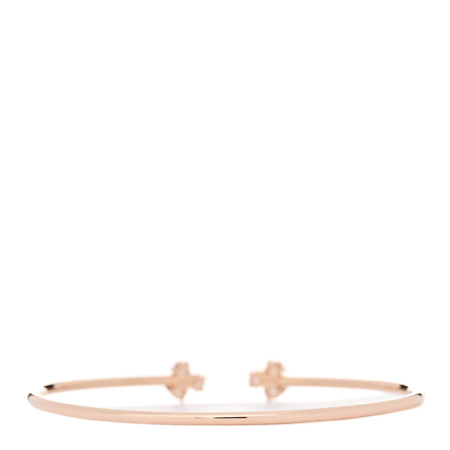 18K Rose Gold Diamond Aria Wire Bracelet