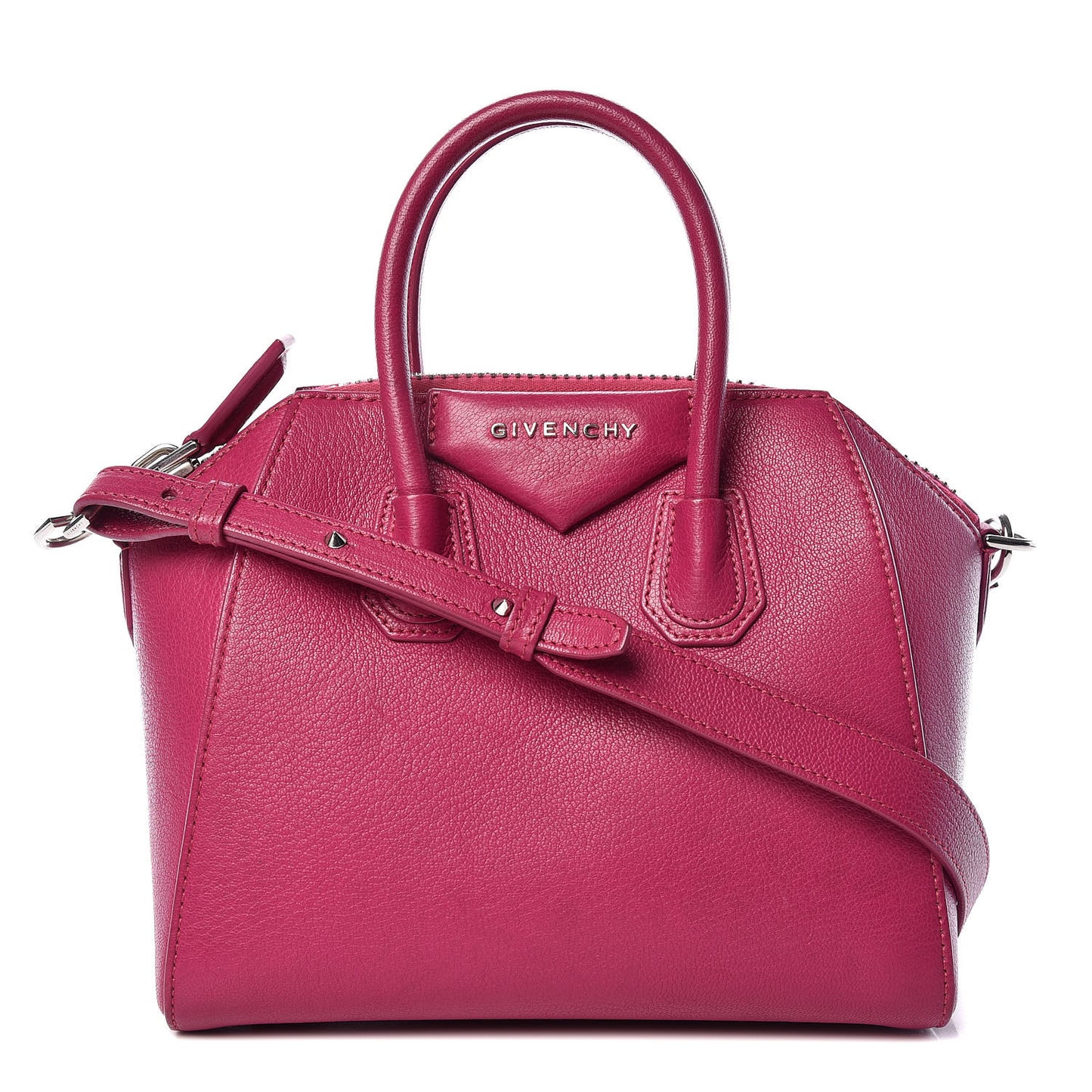 Sugar Goatskin Mini Antigona Magenta