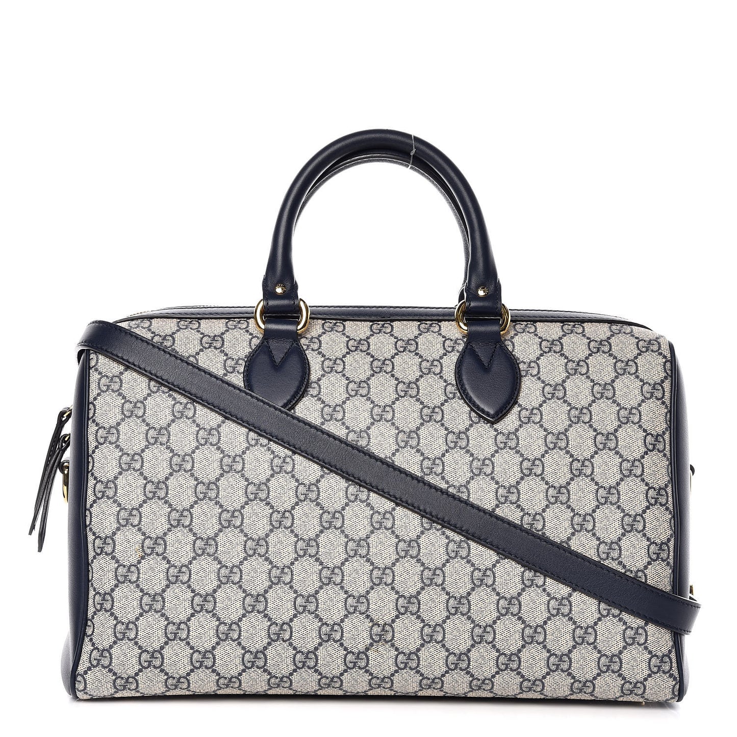 GG Supreme Monogram Medium Boston Beige Blue