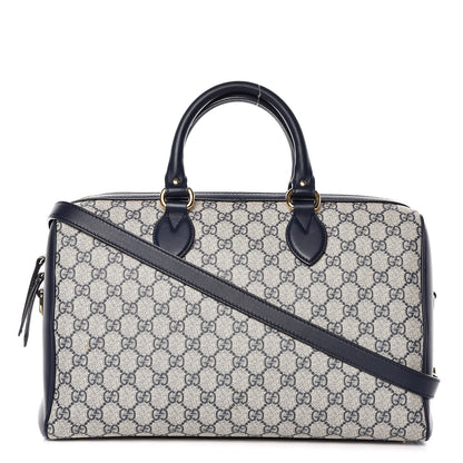 Gucci GG Supreme Monogram Medium Boston Beige Blue 1 of 11