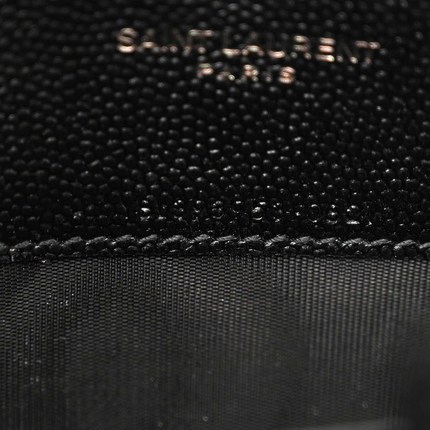 Saint Laurent Grain De Poudre Matelasse Chevron Monochrome Monogram Envelope Chain Wallet Black 7 of 10