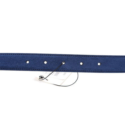 Gucci Suede Icaro G Cube 25mm Belt 85 34 Dark Navy 4 of 6