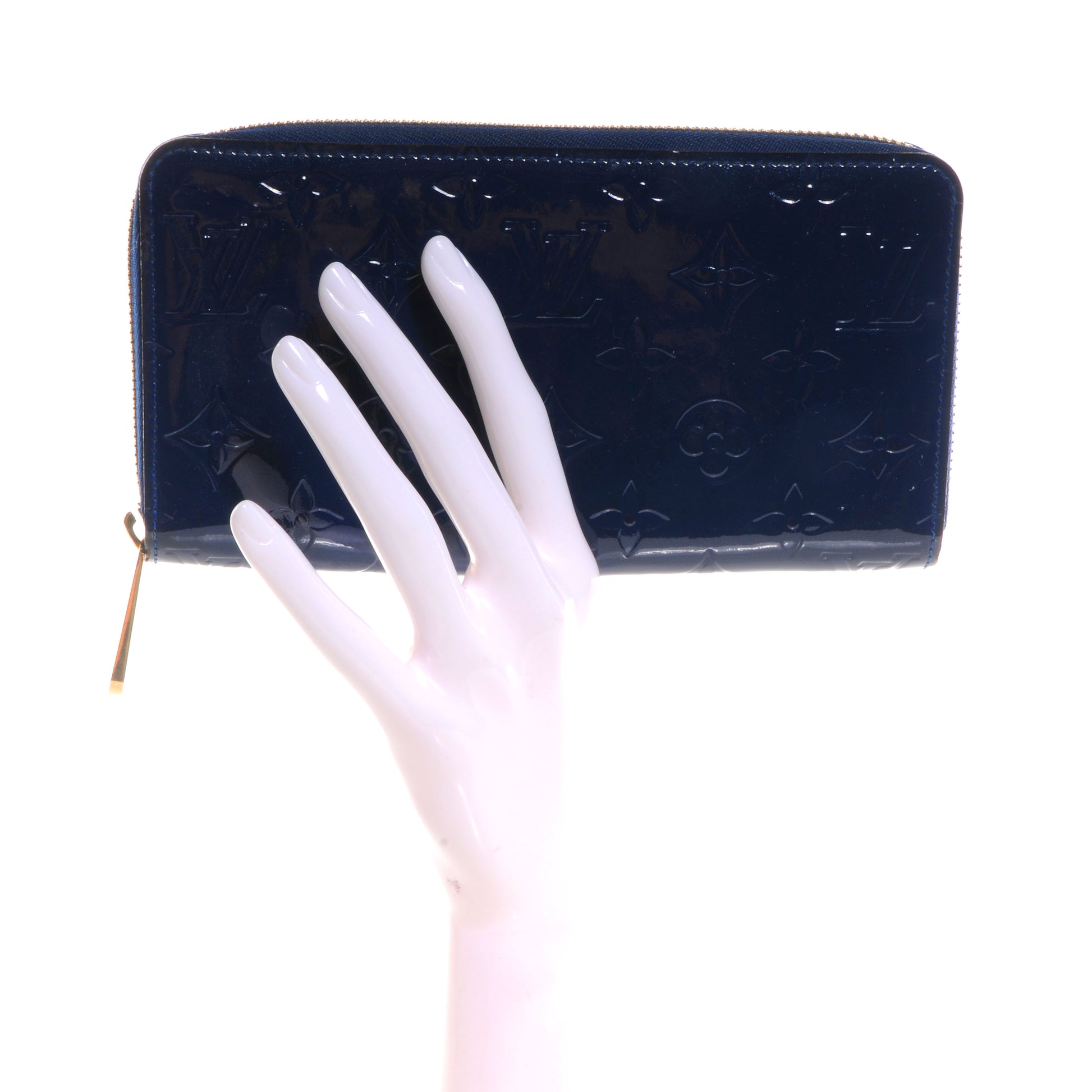 Louis Vuitton Vernis Zippy Wallet Grand Blue 2 of 7