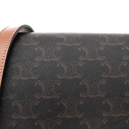 Celine Triomphe Canvas Folco Bag Tan 8 of 11