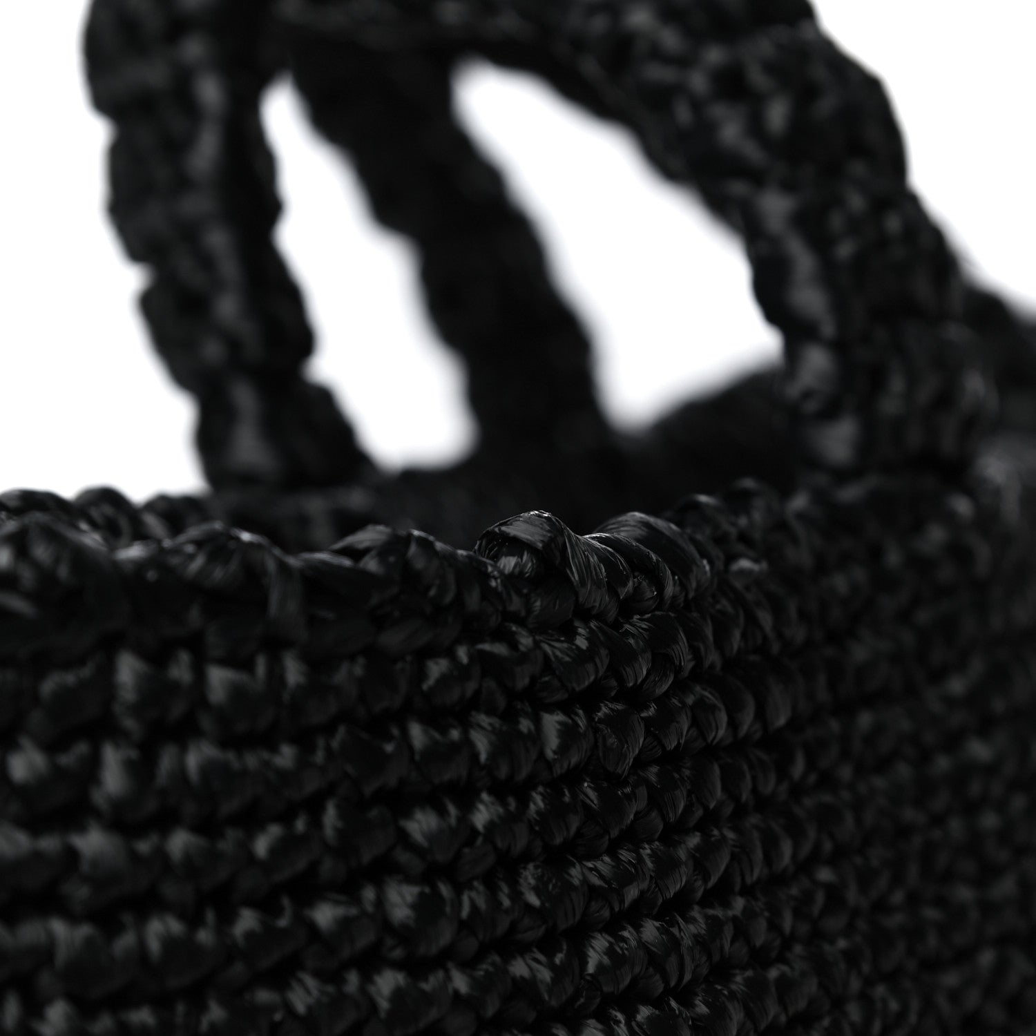 Prada Raffia Logo Tote Naurale Black 11 of 12