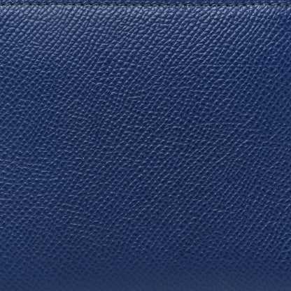 Hermes Epsom Silk'in Compact Wallet Bleu Saphir Bleu Billard Orange Poppy 9 of 12