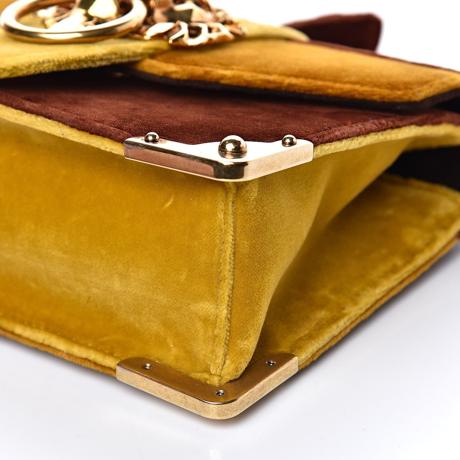 Prada Velluto Lions Head Cahier Shoulder Bag Ambra 8 of 12
