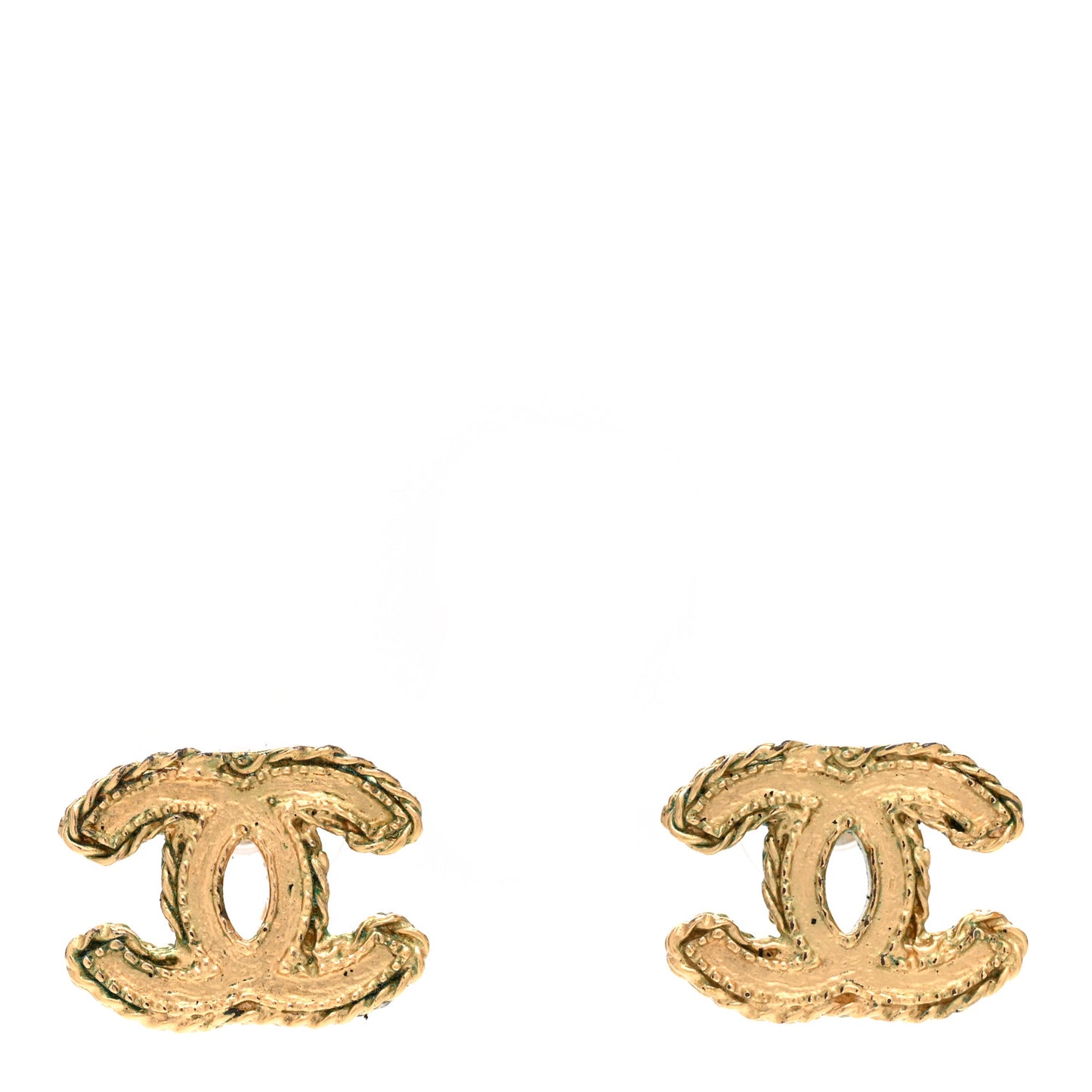 CC Chain Earrings Matte Gold