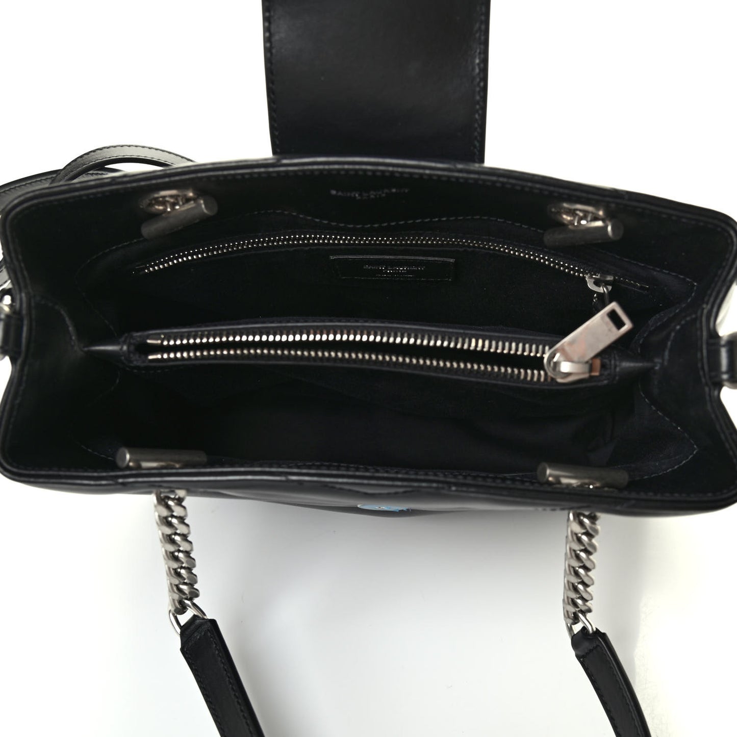 Calfskin Y Quilted Monogram Small Loulou Shopper Black