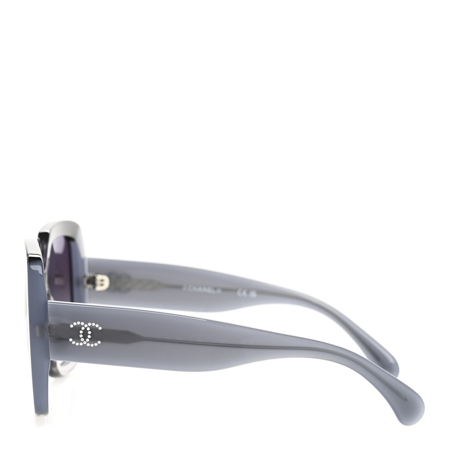 Acetate Square CC Crystal Sunglasses 71685A Grey