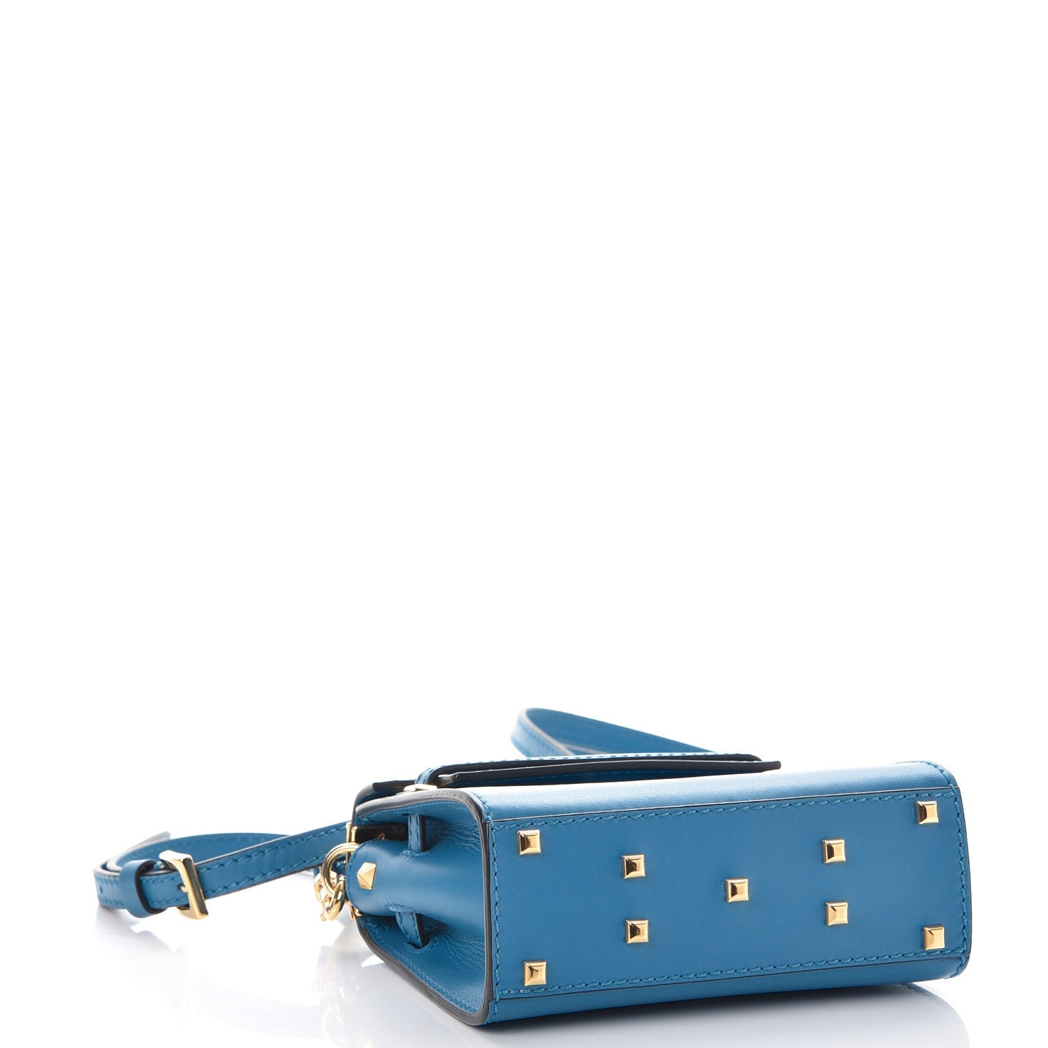 Valentino Garavani Vitello Micro My Rockstud Frame Bag Light Blue 5 of 8