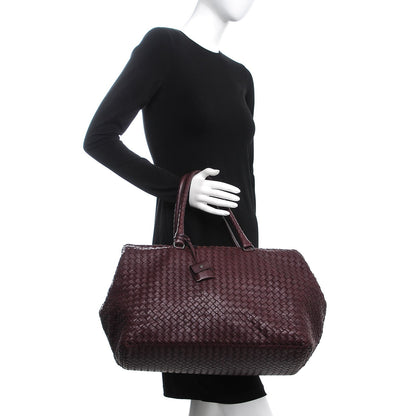 Bottega Veneta Nappa Intrecciato Brick Tote Aubergine 2 of 9