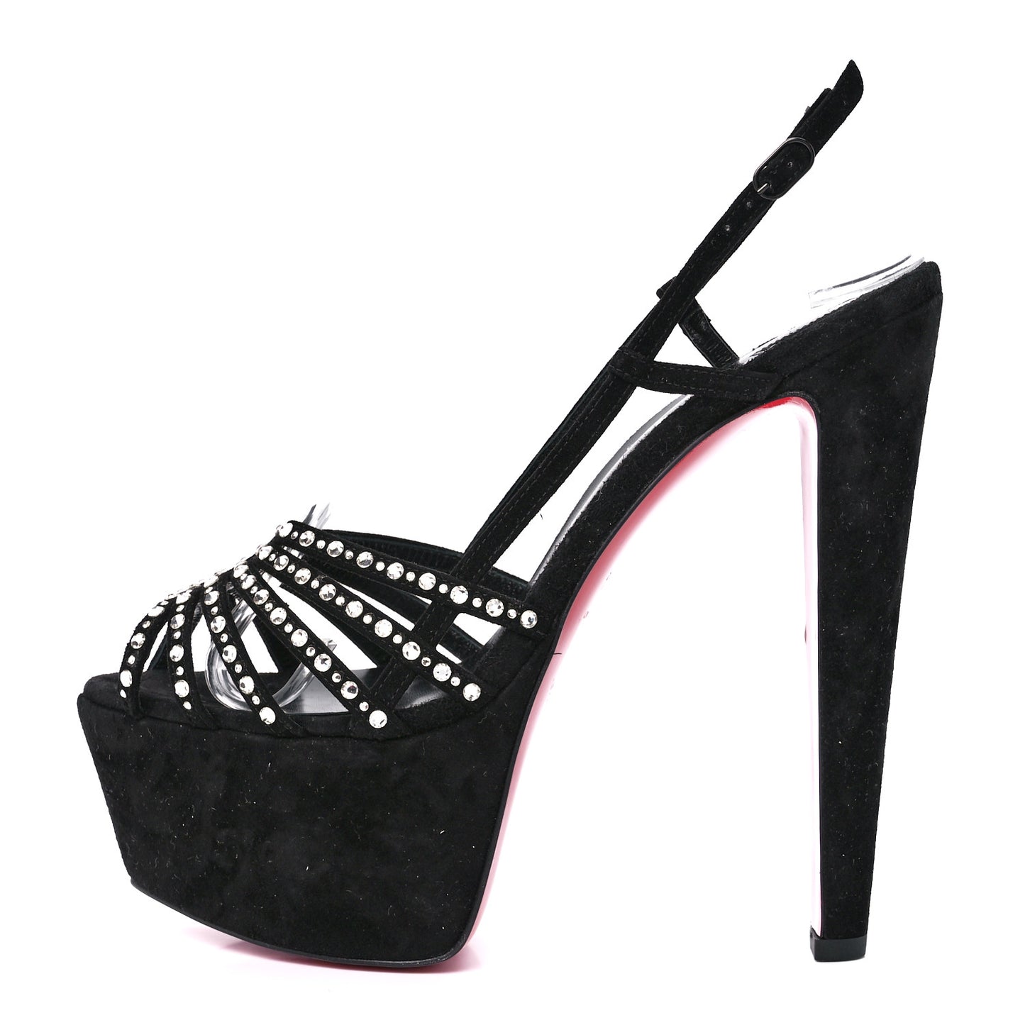 Suede Crystal Vegastrassima Alta 160 Pumps 38.5 Black