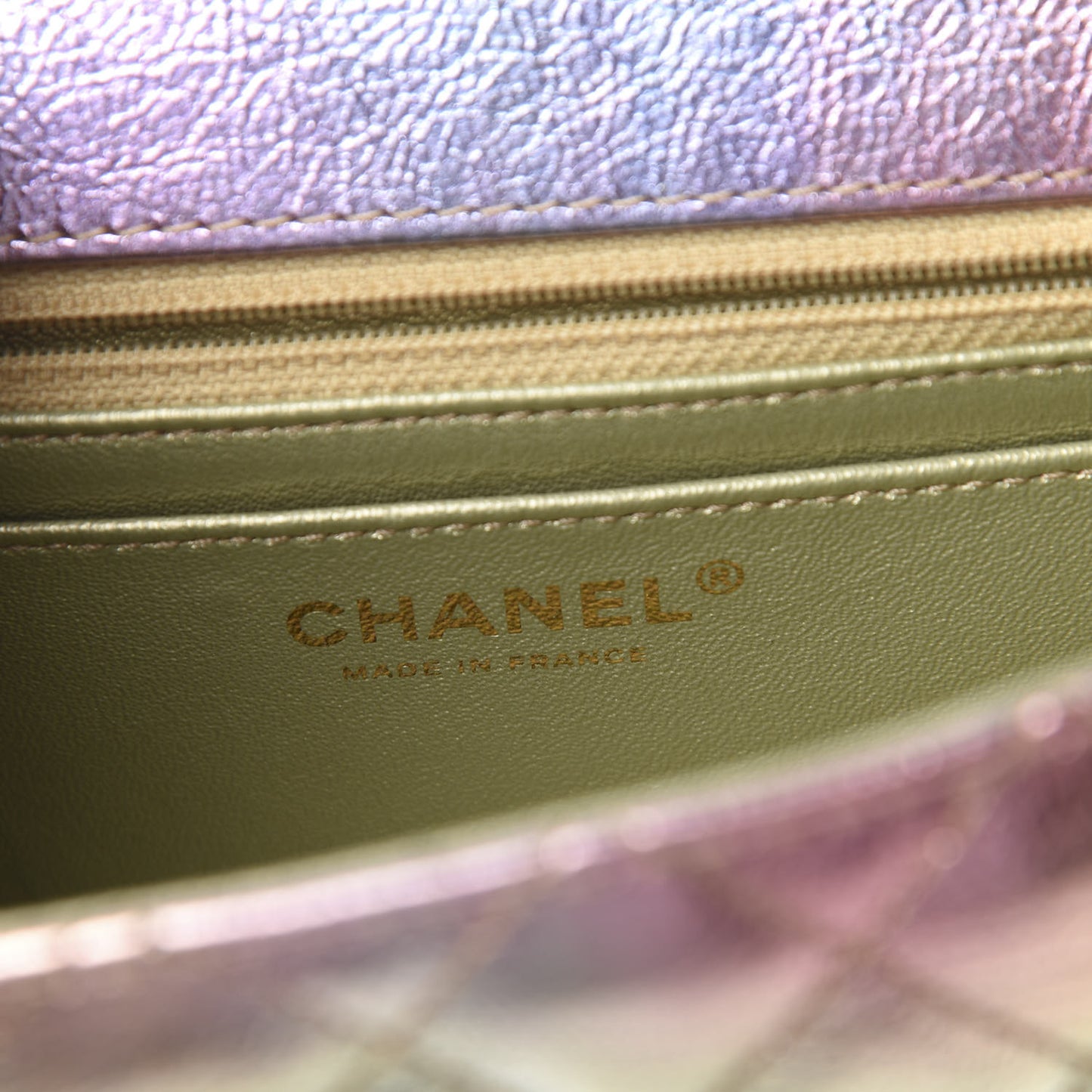 Metallic Goatskin Quilted Mini 2.55 Reissue Flap Multicolor