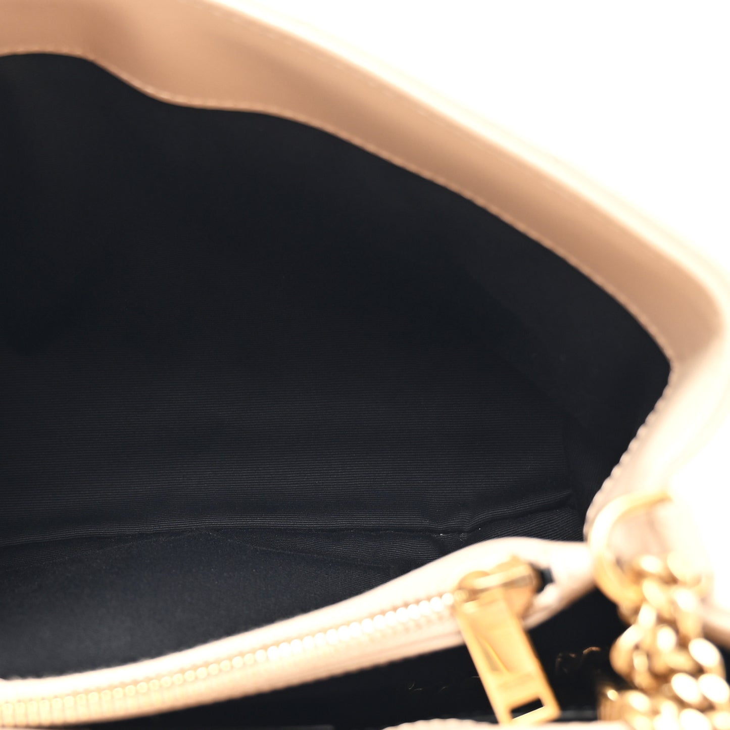 Calfskin Y Quilted Monogram Small Loulou Chain Satchel Dark Beige