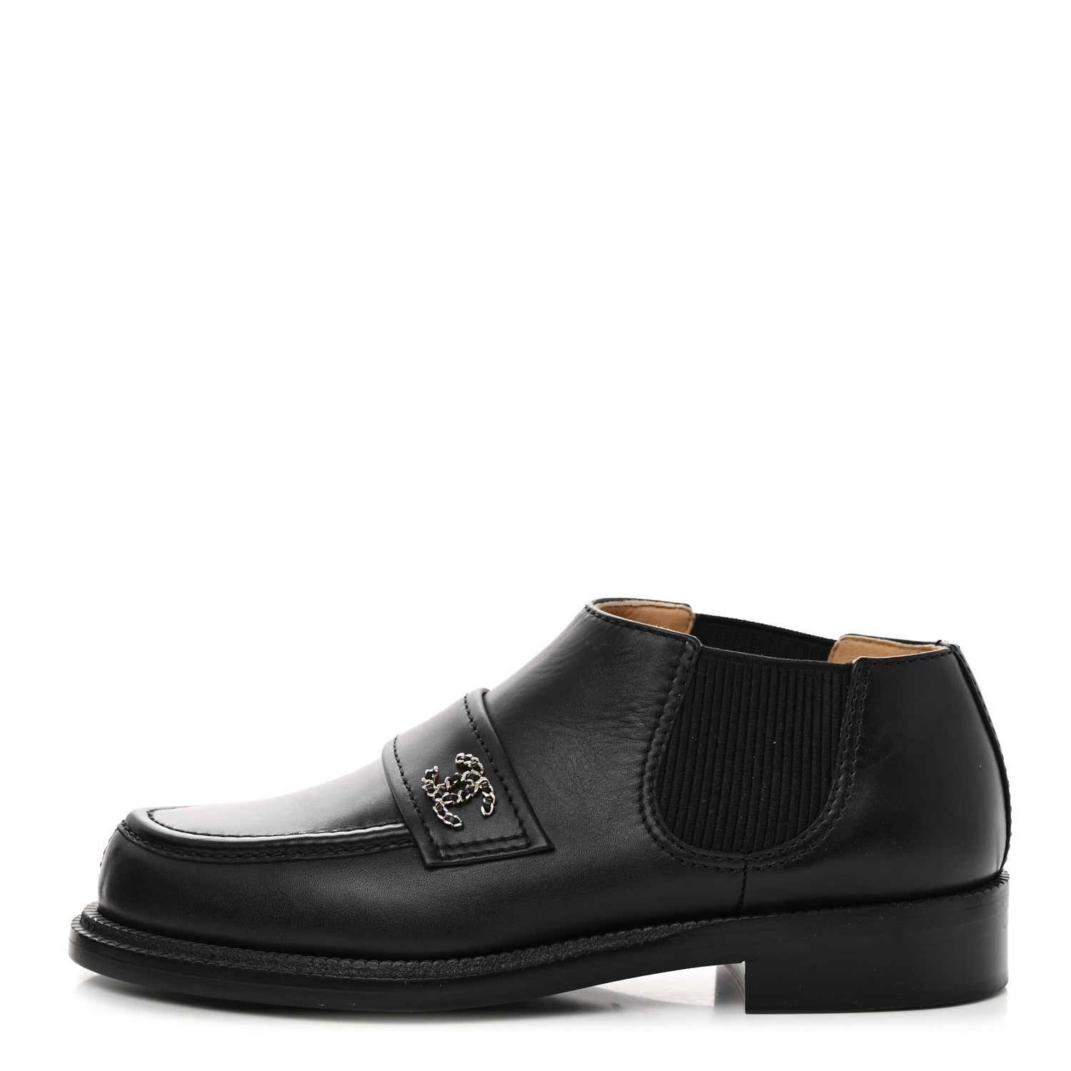 Chanel Calfskin Elastic Short Boots 37 Black 1 of 8