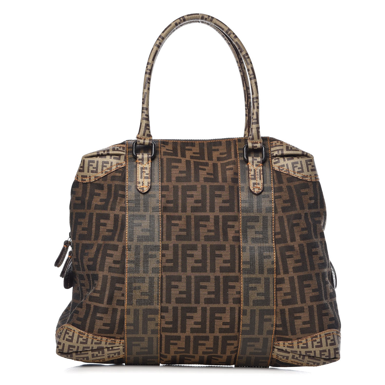 Fendi Zucca Zucchino Spalmati Large B Mix Tote Tobacco 1 of 15