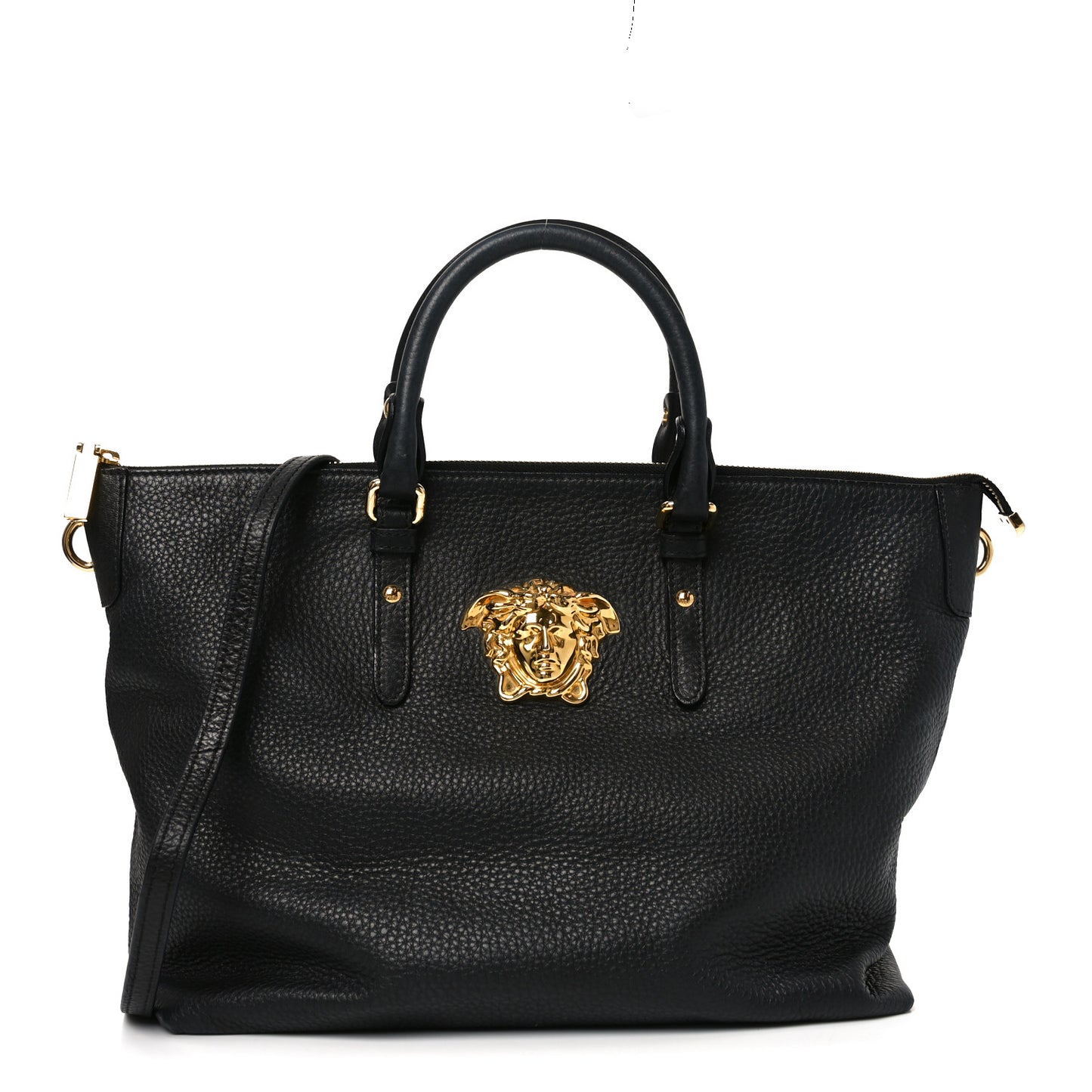 Vitello Medusa Tote Black