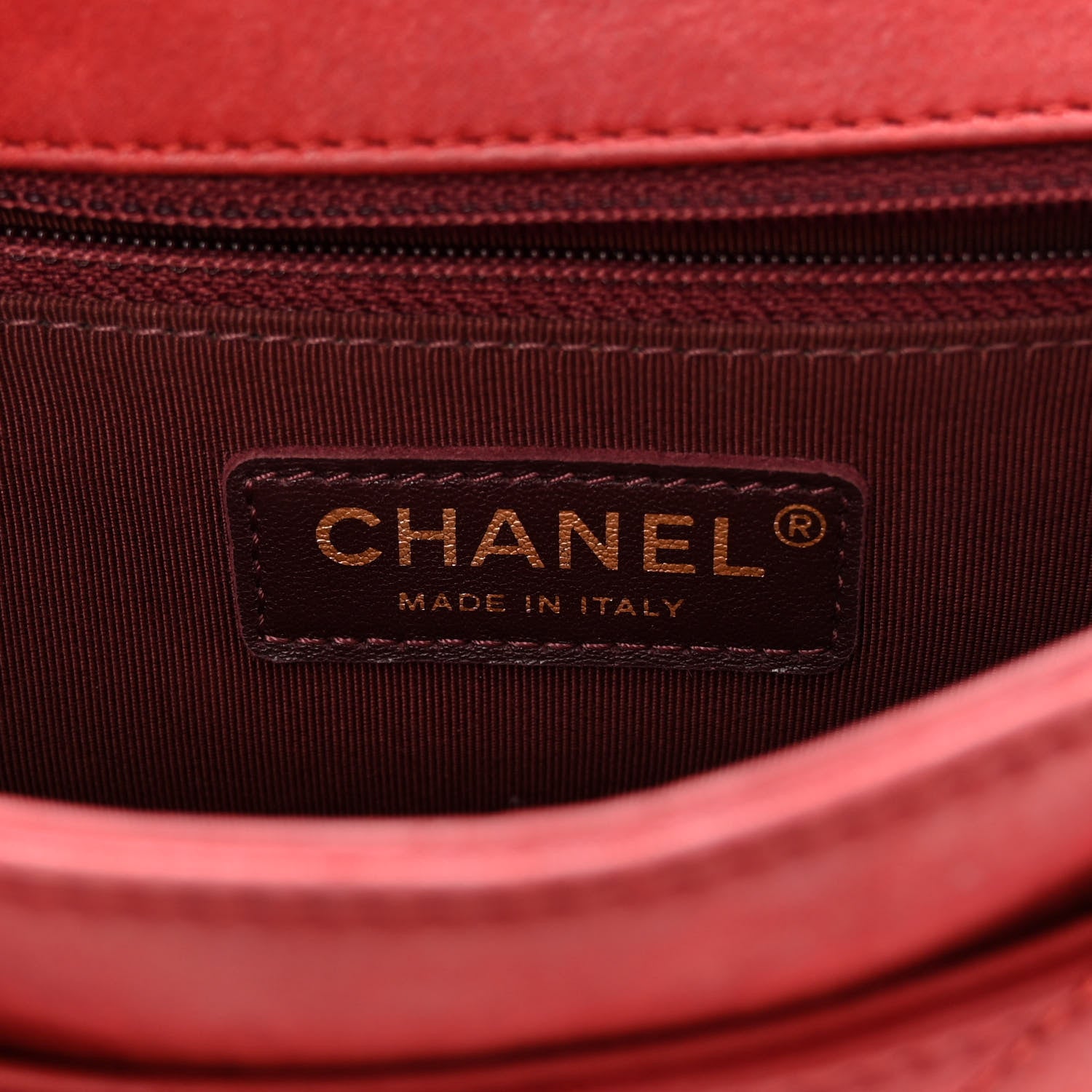 Chanel Iridescent Calfskin Small Happy Stitch Flap Red 6 of 12