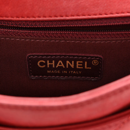 Chanel Iridescent Calfskin Small Happy Stitch Flap Red 6 of 12