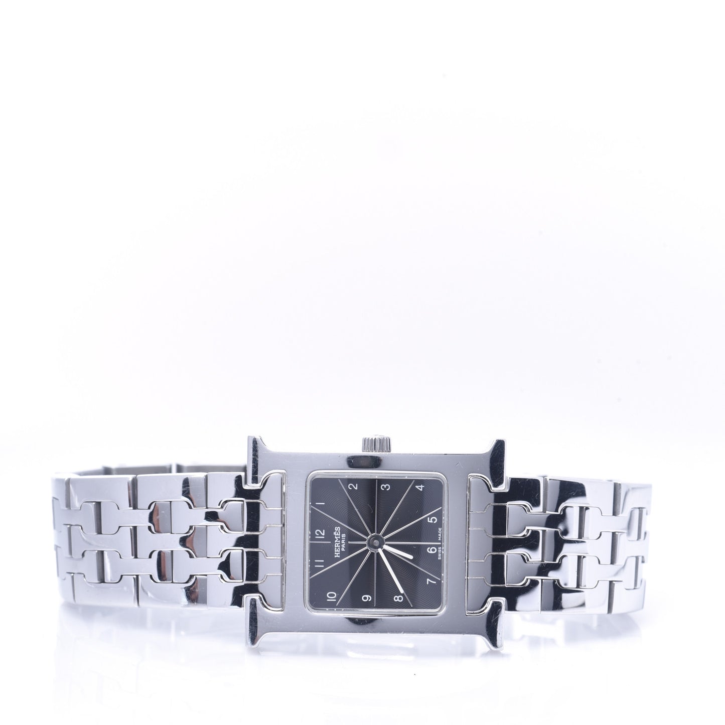 Stainless Steel 21mm Heure H Hour Quartz Watch Black