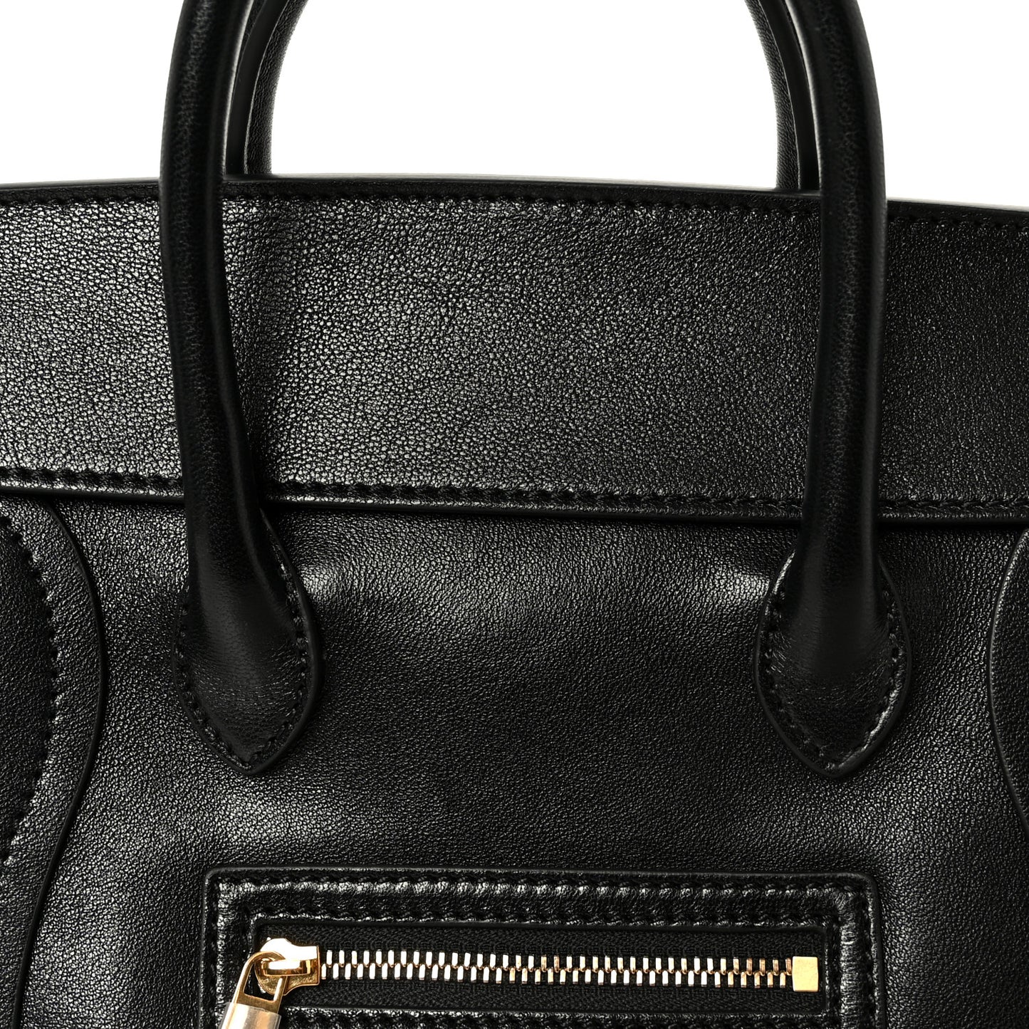Supple Shiny Lambskin Little New Luggage Black