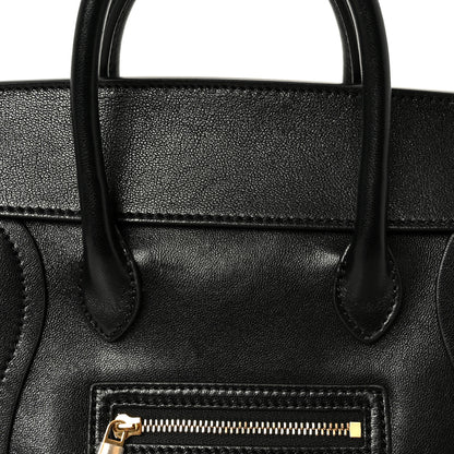 Celine Supple Shiny Lambskin Little New Luggage Black 8 of 10