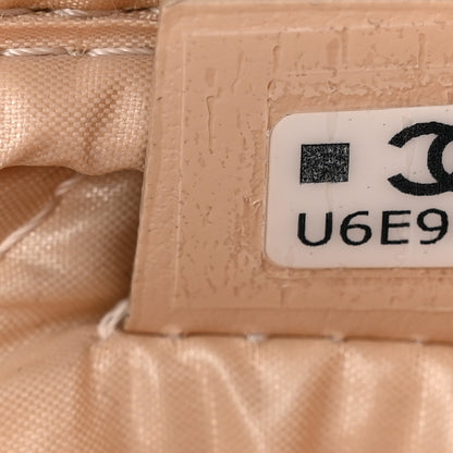 Chanel Caviar Quilted Toiletry Case With Chain Beige 7 of 11