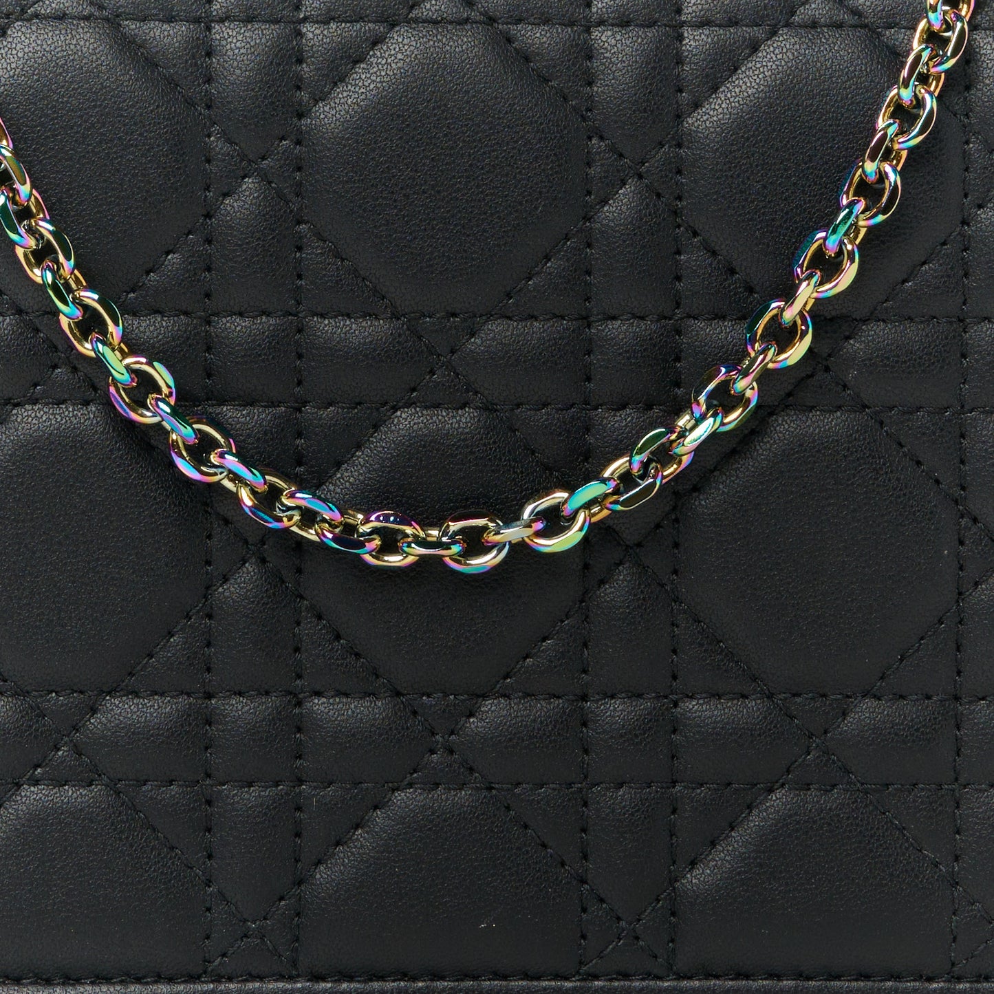Lambskin Cannage Lady Dior Pouch Black