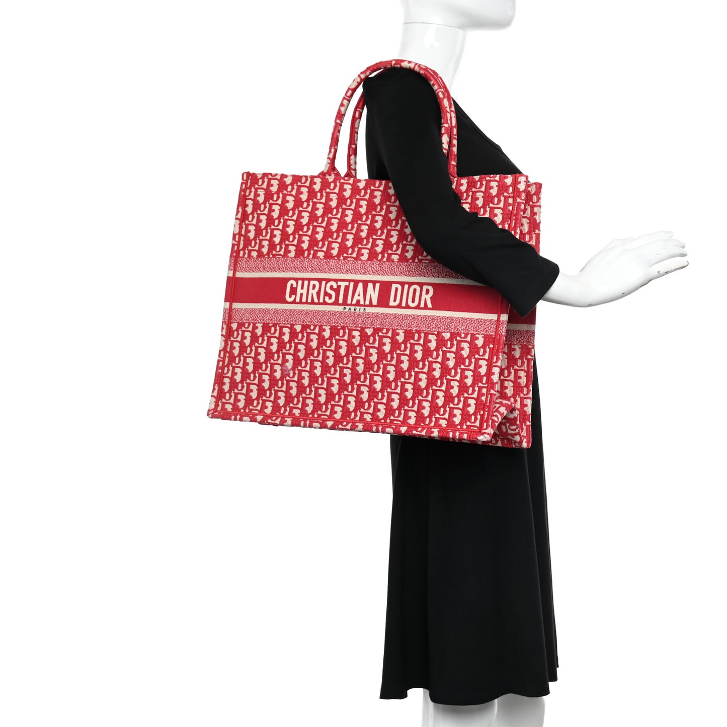 Oblique Book Tote Raspberry