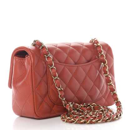 Chanel Lambskin Quilted Mini Rectangular Flap Brown 3 of 11