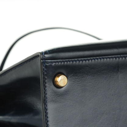 Hermes Box Kelly Sellier 28 Bleu Marine 10 of 25