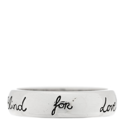 Gucci Sterling Silver Blind for Love Band Ring 55 7.25 1 of 5