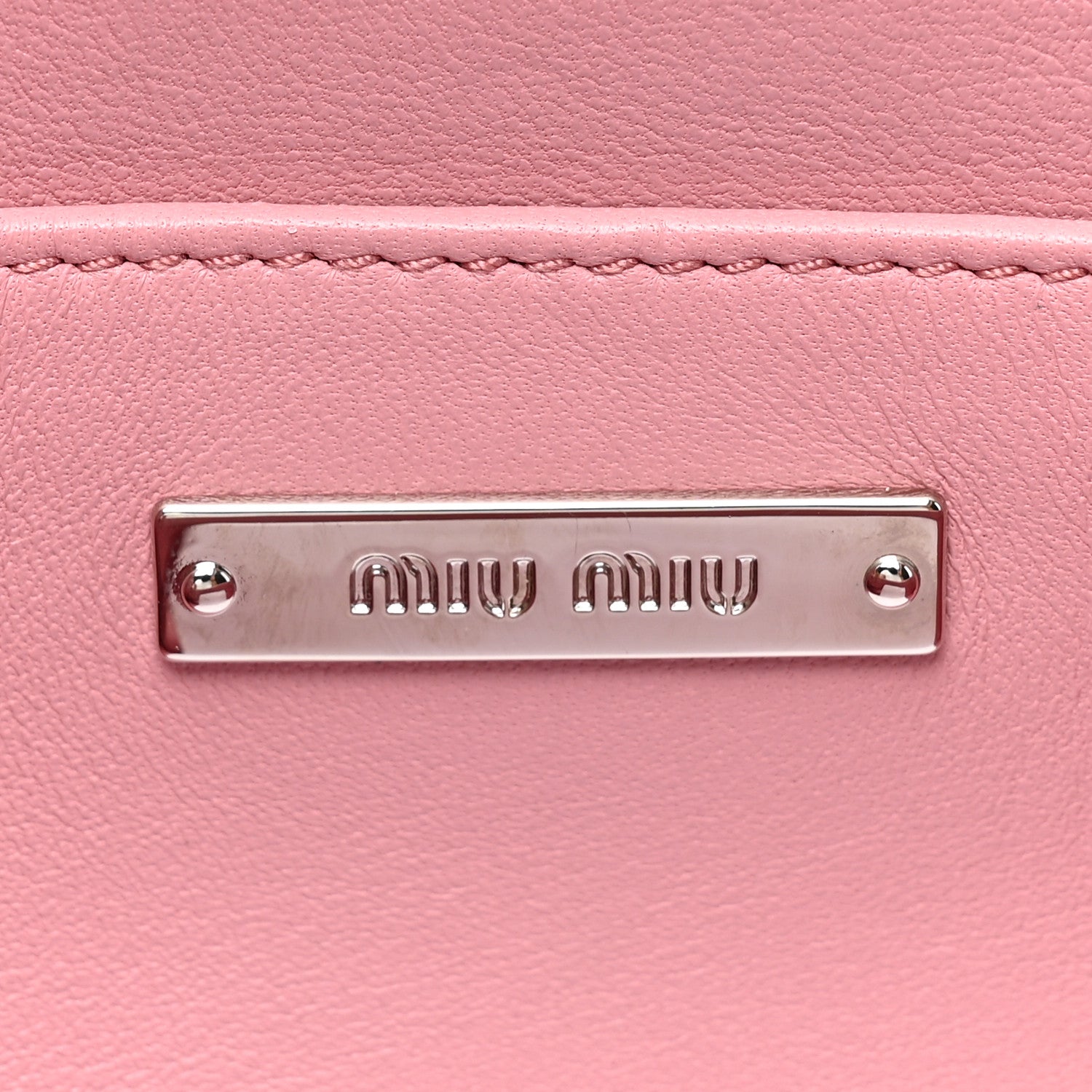 Miu Miu Nappa Matelasse Crystal Flap Clutch Rosa 6 of 8