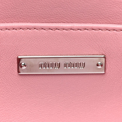 Miu Miu Nappa Matelasse Crystal Flap Clutch Rosa 6 of 8