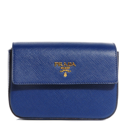 Prada Saffiano Box Clutch Bleuette 1 of 12