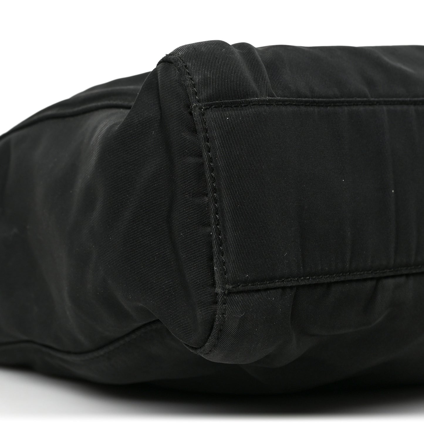 Tessuto Nylon Chain Shoulder Bag Black