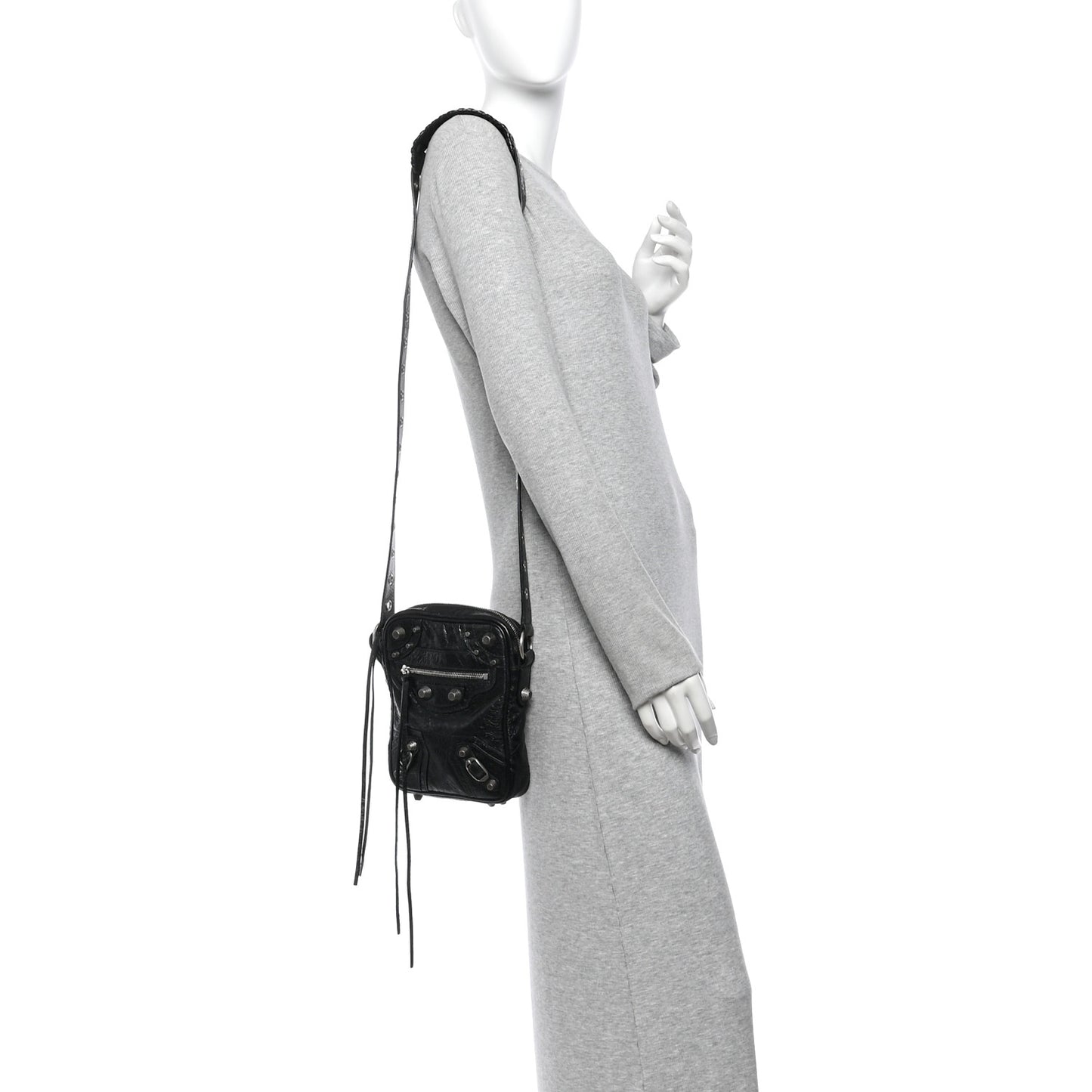 Agneau Arena Le Cagole Crossbody Bag Black
