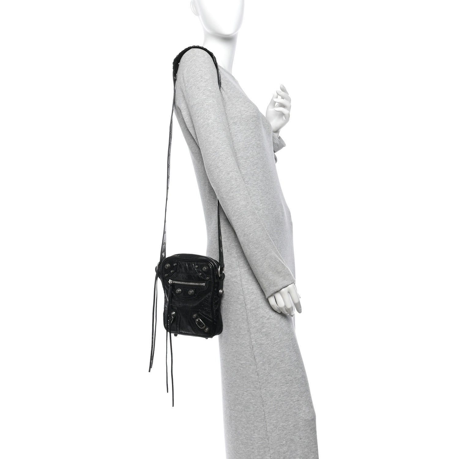 Balenciaga Agneau Arena Le Cagole Crossbody Bag Black 2 of 11