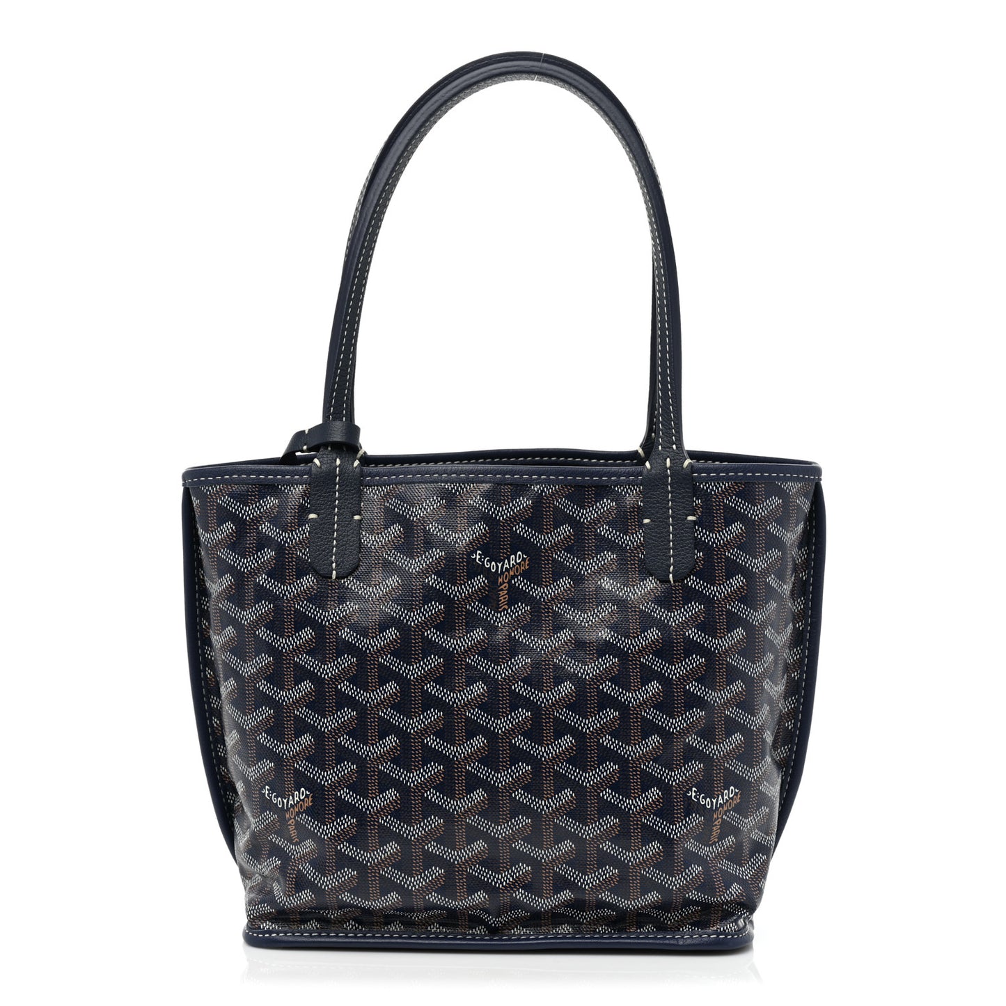 Goyardine Reversible Mini Anjou Navy