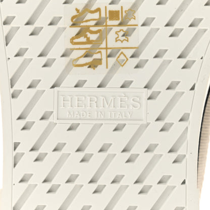 Hermes Canvas Calfskin Womens Voltage Sneakers 35.5 Prunoir Naturel 7 of 9