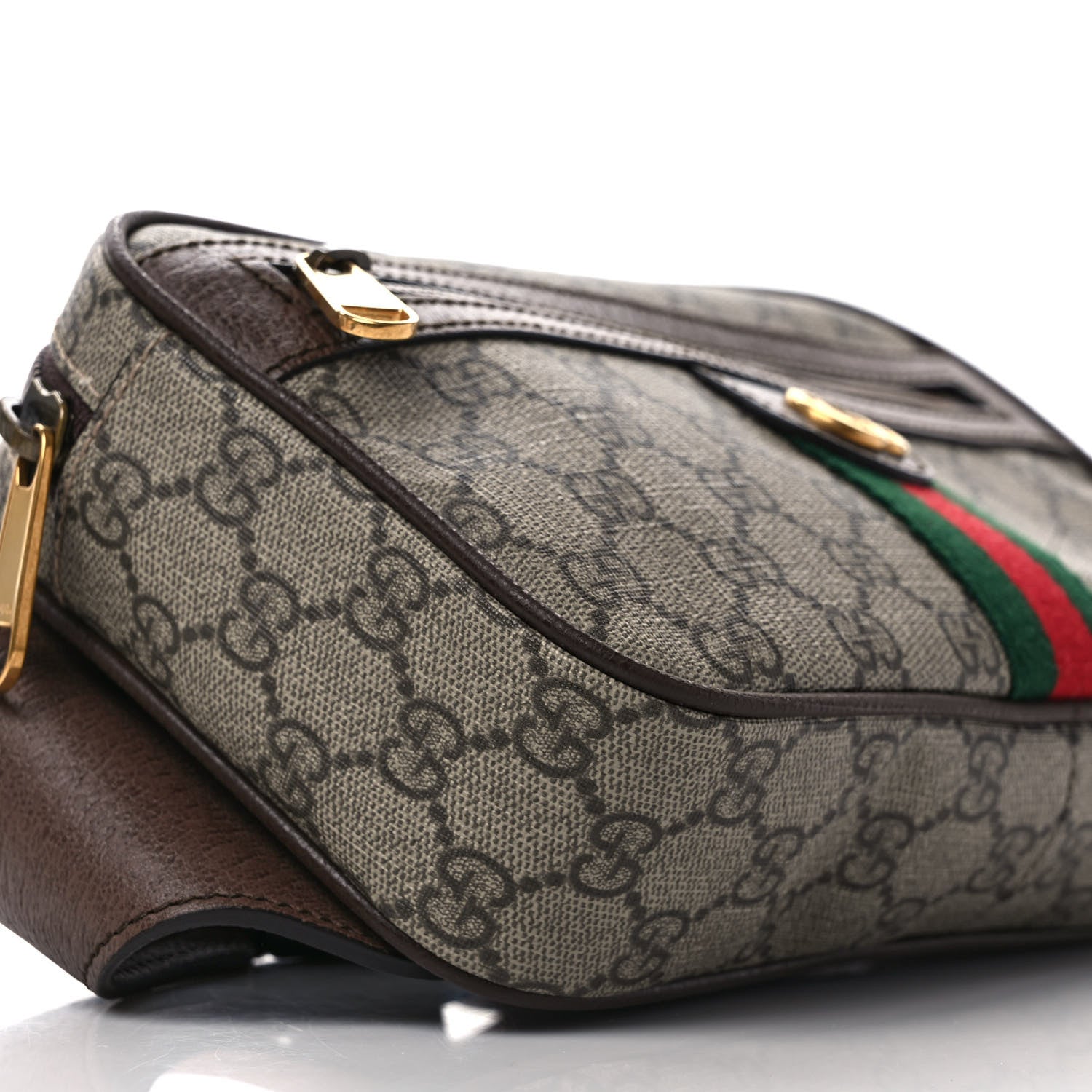 Gucci Soft GG Supreme Monogram Medium Ophidia Belt Bag Dark Brown 8 of 9