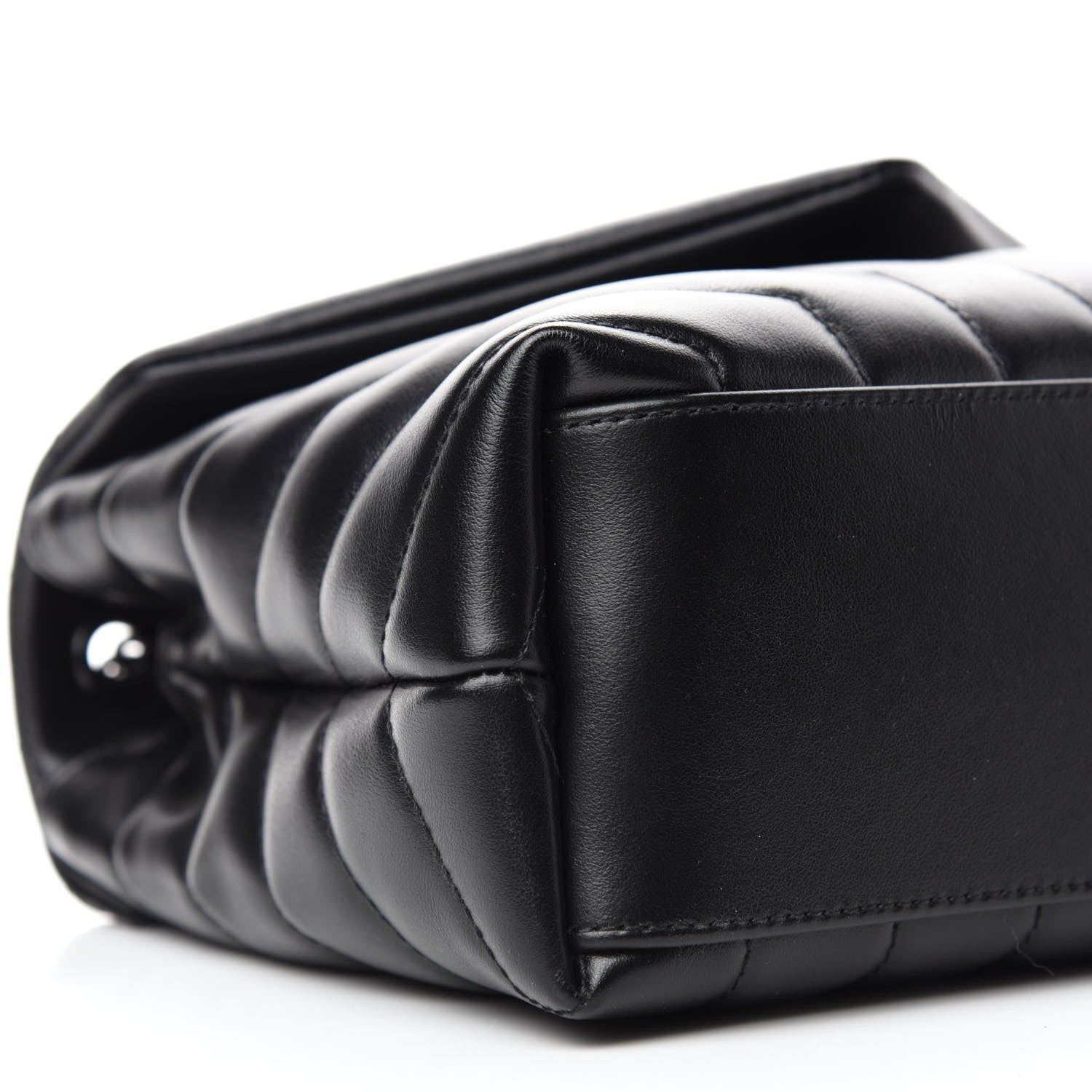 Saint Laurent Calfskin Y Quilted Monogram Small Loulou Chain Satchel Black 6 of 11