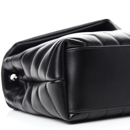 Saint Laurent Calfskin Y Quilted Monogram Small Loulou Chain Satchel Black 6 of 11