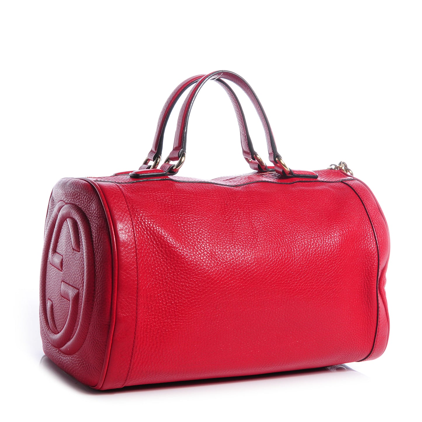Pebbled Calfskin Medium Soho Boston Red