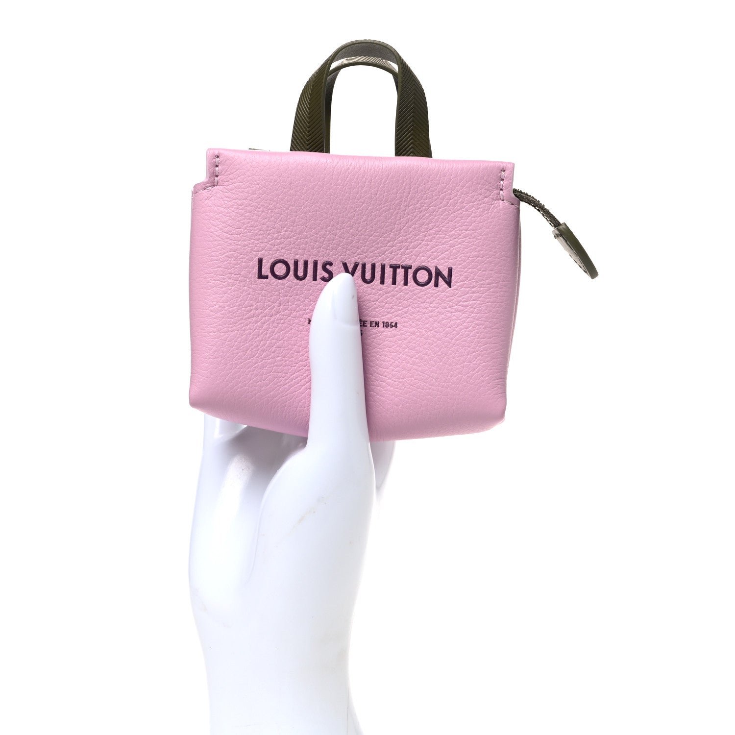 Louis Vuitton Calfskin Mini Shopper Bag Charm Rose 2 of 7